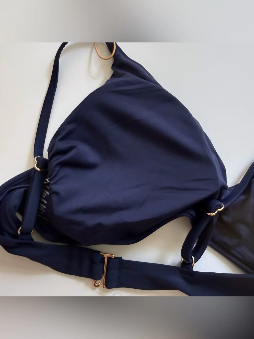 Quince Italian V-Neck Bikini Top M Medium NWT